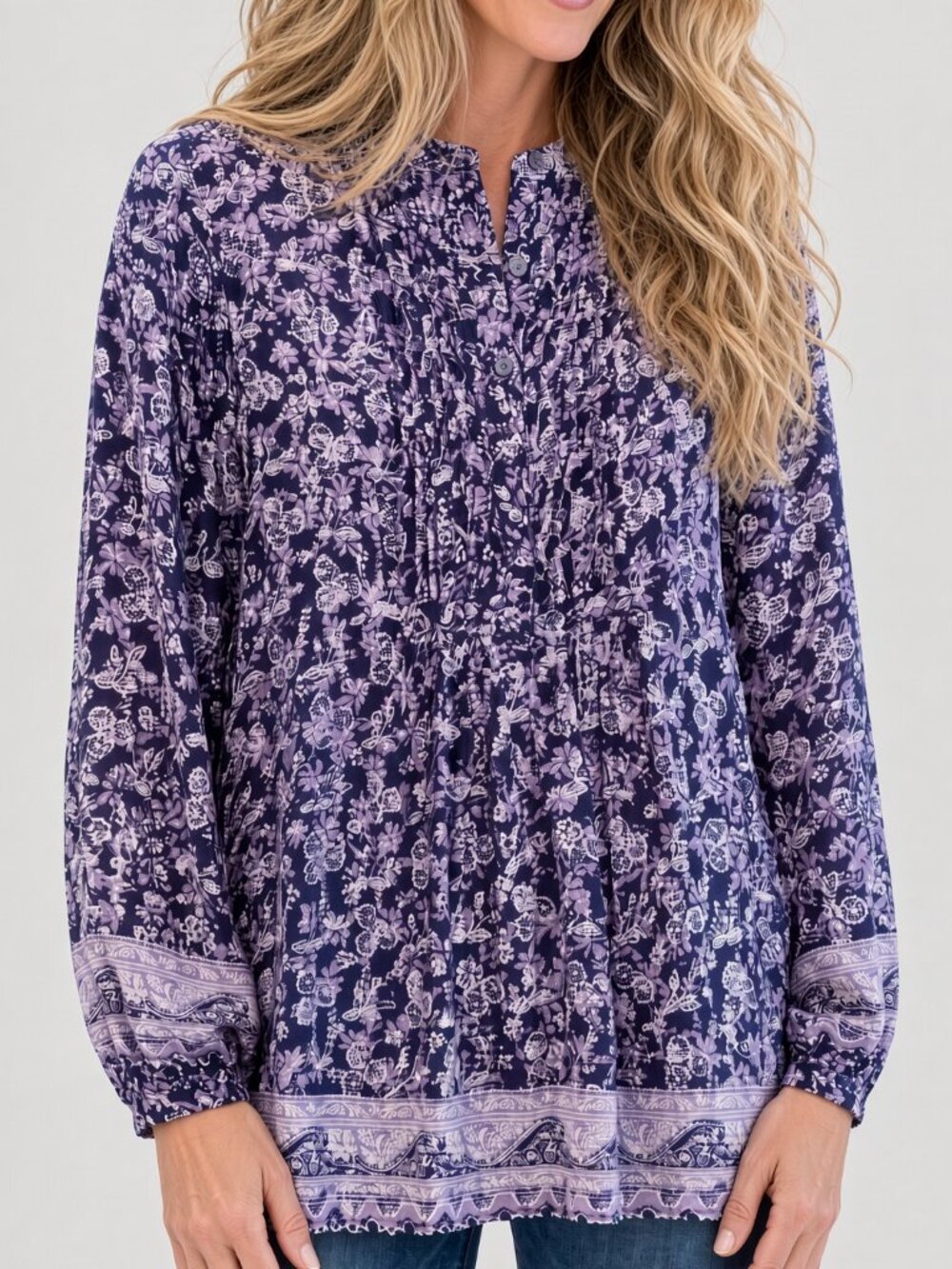 NATALIE MARTIN SILK TUNIC/BLOUSE SIZE M
